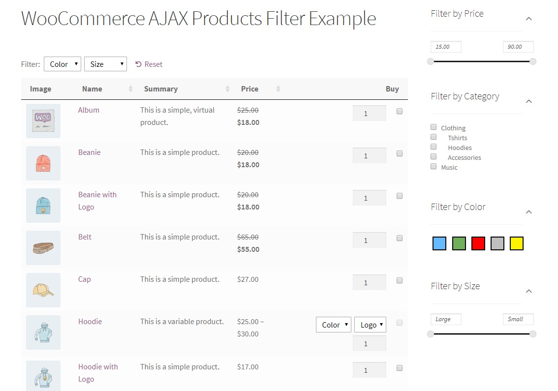 WooCommerce Products Sort and Display by Custom Filters