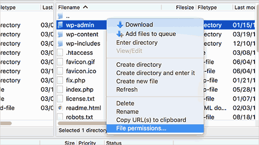 Checking file permissions